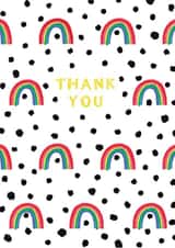 Thank You Rainbow Dalmatian Spot Card created by Dolly’s Doodles