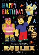 Gaming Birthday card created by NICHOLA COWDERY ILLUSTRATIONS