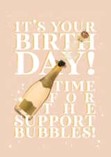 Lockdown Prosecco Support Bubble Birthday Card created by Little Eden Studio