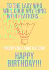 SHUTTLECOCK BIRTHDAY CARD 1001 created by Knees-up!