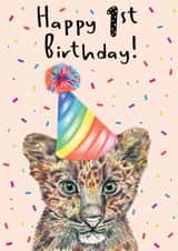 Party Animal Leopard 1st Birthday Card created by Amy Florence Design