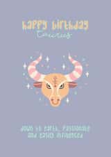 Taurus Zodiac Birthday Card  created by Laura Mason