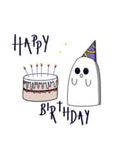 Surprised Ghost Birthday Cake Card created by The Paperbag Artist