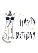 Cool Dog Birthday Card created by The Paperbag Artist