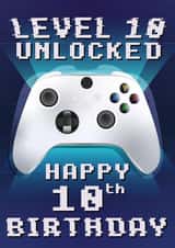 Xbox Video Gamer Happy 10th Birthday Card created by LJRanson Design