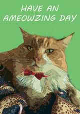 Ameowzing cat Birthday card created by Megan Bowden