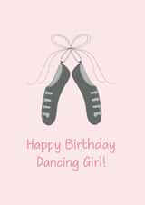 Happy Birthday dancing girl card created by Cards by Anna 