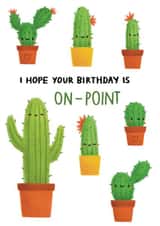 Cute Cactus Birthday Card created by Sophie Kent Illustration