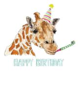 Giraffe happy birthday card 1001 created by Bramble Designs