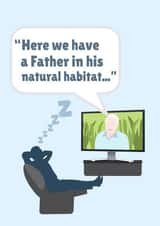 David Attenborough Father's Day card created by PopDogShop