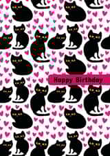 happy birthday cat lover  created by ROSHAH DESIGNS