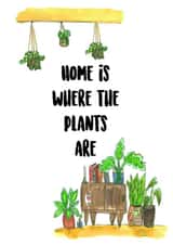 Mid century Plant card created by My Holly House