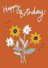 Happy Flowers Birthday Card created by Katie Bennett