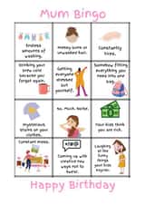 Mum birthday bingo created by SimplyJen