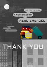 Hero Binman Keyworker Thank You Card created by Andy Gregory
