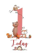 Forest theme 1st Birthday card created by Dani Verbeeten