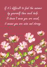 Well-being and seek help card created by preeta varkey