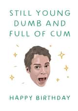 Peep Show Jeremy Birthday Card created by URGHH Card Co.