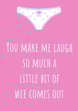 Funny pee card created by Rock & Rose Creative