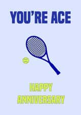 Tennis anniversary card created by SP Designs