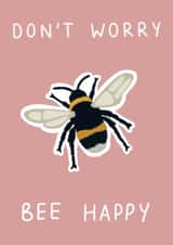 Positive motivational saying bumblebee greetings card created by Scribble and Stitchh