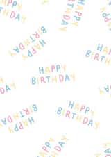 Pastel minimalist happy birthday card created by Scribble and Stitchh