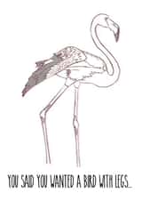 Bird With Legs... Flamingo Card created by Freja Norse Illustrations
