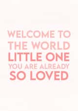 Welcome to the world little one - newborn card created by Lucy McCausland
