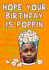 Personalised Birthday Photo Card created by Olivia Rose Designs - poppin popcorn Birthday Personalised Photo Card 21118