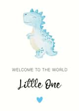 Welcome to the world little one dinosaur New baby card created by The Little Lion Co 