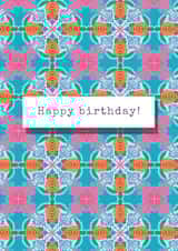 Sea life kaleidoscope Birthday card created by Emily Kate