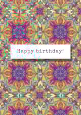 Funky Kaleidoscope Birthday card 1001 created by Emily Kate
