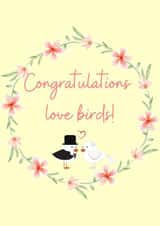 Congratulations Love Birds Wedding card created by Beth