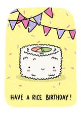 Cute Sushi Birthday Card created by Camille Medina