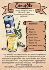 Let’s Celebrate - CoronaRita Pandemic Cocktail Birthday Card 1000 created by Katy Does Nothing