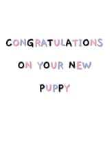 Congratulations on your New Puppy 1000 created by Rambos Packed