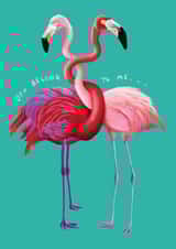 Flamingo Valentines Day card created by Linsey Tulley