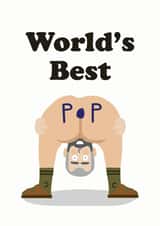 World's Best Pop Cheeky Bum Father's Day Card created by Studio Boketto