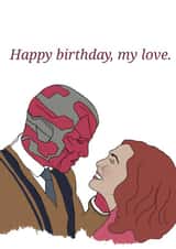 Happy birthday, my love - Wanda card created by A Good Day to Doodle