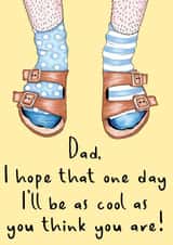 Funny Fashionable Socks and Sandals Father's Day Card  created by Amy Florence Design