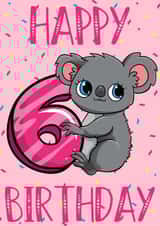 6th Birthday Koala Bear Card created by Love Gifts
