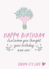 Belated birthday card created by Poppy Lane