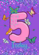 5th Birthday Butterfly Card created by Love Gifts