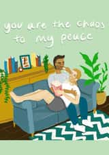 Chaos To My Peace Anniversary card created by Cards Inc.lusive