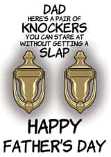 Happy Father's Day Knockers Card created by @Cupsie's Creations