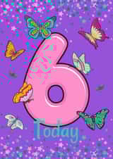 6th Birthday Butterfly Card created by Love Gifts