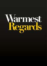 Schitt's Creek Warmest Regards card created by Christian Soden