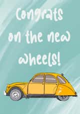Sweet congratulations card for passing driving test. Doubles as new car card. created by Annie