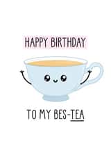 My Best-Tea Funny Birthday Card created by Just Joy Designs