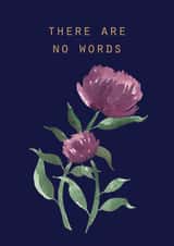 Sympathy No Words Flower Watercolour Card created by Yellowstone Art Boutique